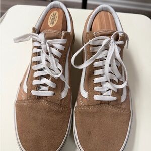 Vans Men's Brown and White Sneakers